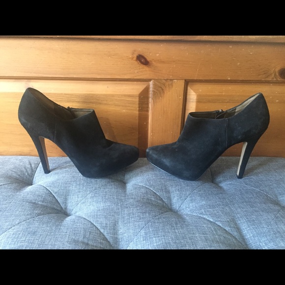 *SOLD*. Black Suede Booties - Picture 3 of 9